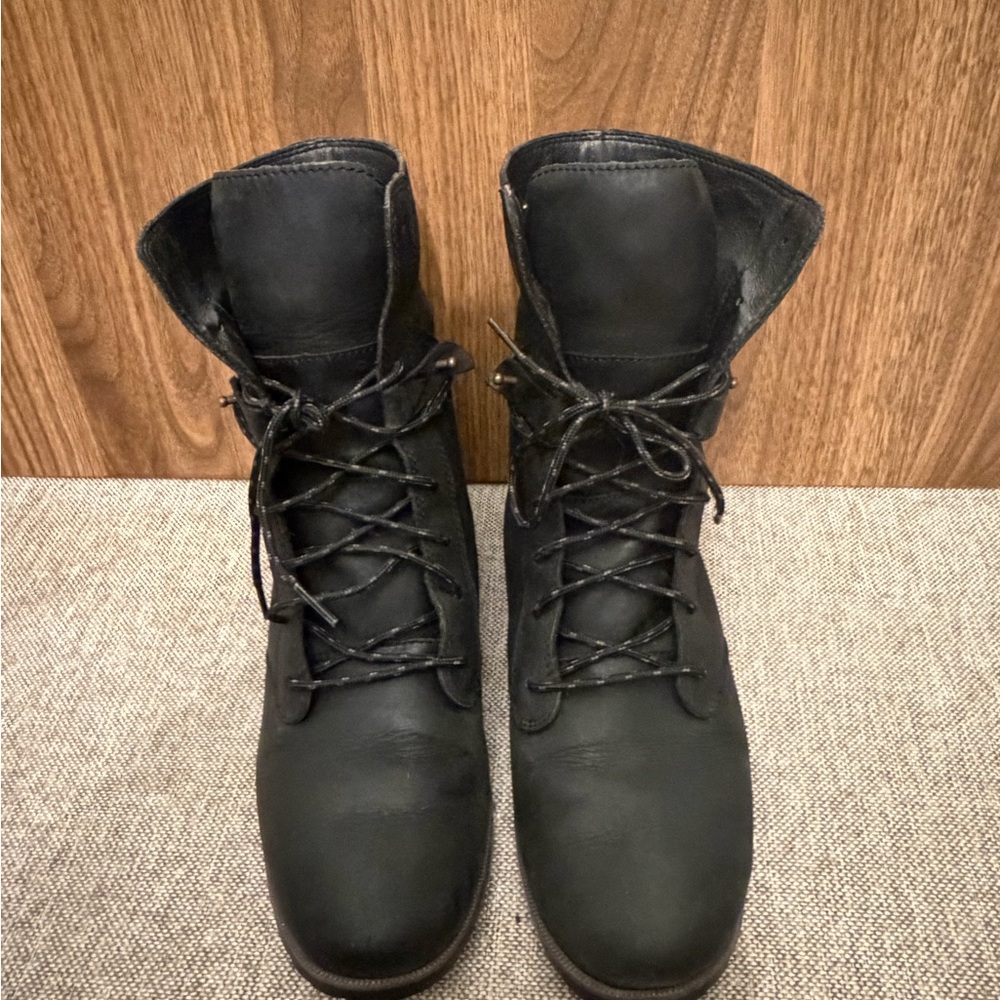 Teva Black Delavina Waterproof Leather Combat Boots